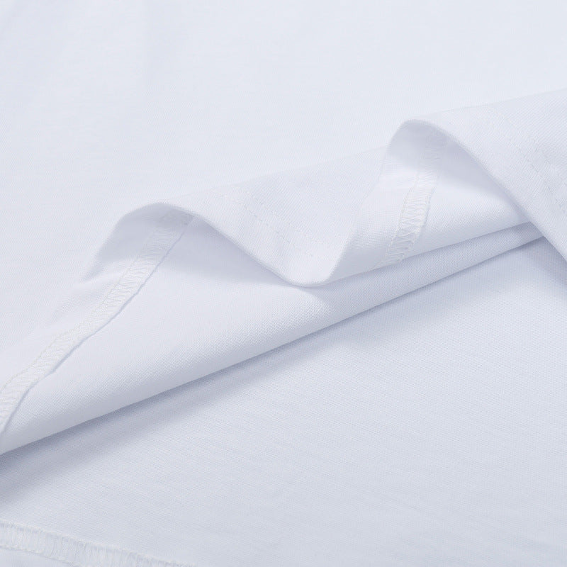 LANVIN Letter Embroidery Logo T-Shirt White