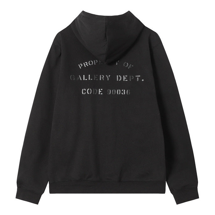 Lanvin Logo Embroidered Cotton Hooded Sweatshirt